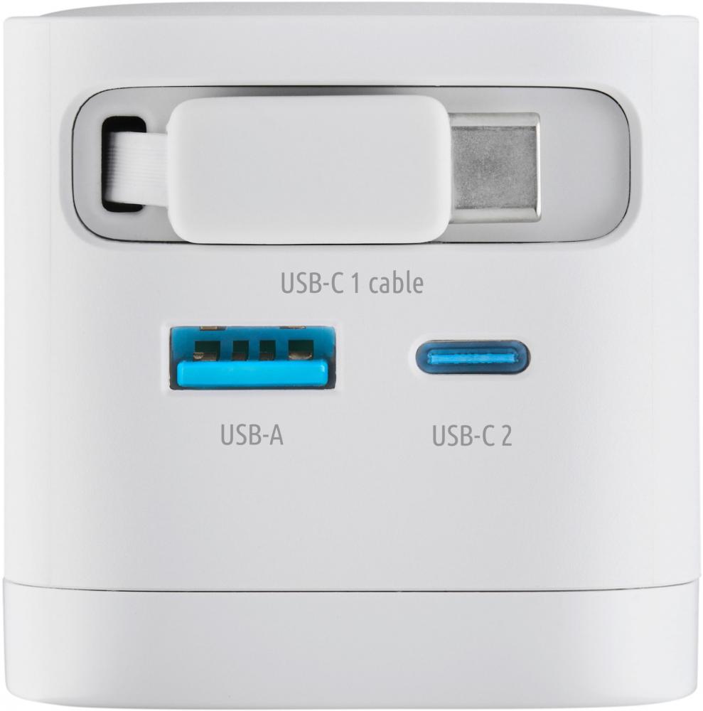 Intenso Ladegerät Power Adapter 65 Watt W65ACIC GaN 1x USB-A + 2x USB-C für 3 Geräte weiß