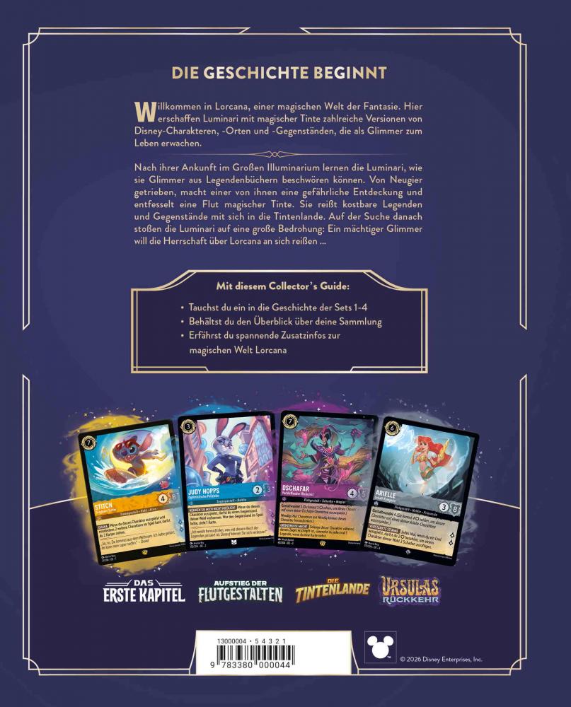 Ravensburger Buch Disney Lorcana Trading Card Game offizielle Collector’s Guide Sets 1-4 13000004
