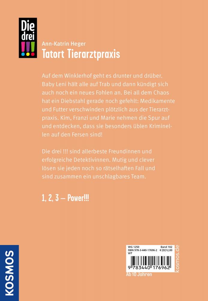 Kosmos Buch Die drei !!! Band 102 Tatort Tierarztpraxis 17696