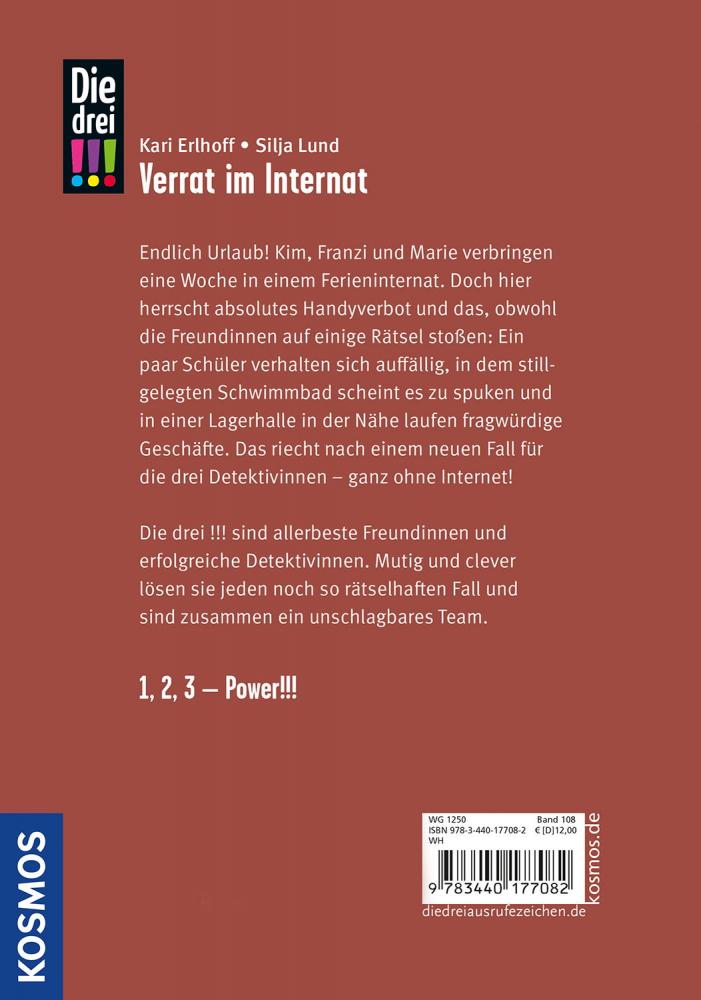 Kosmos Buch Die drei !!! Band 108 Verrat im Internat 17708