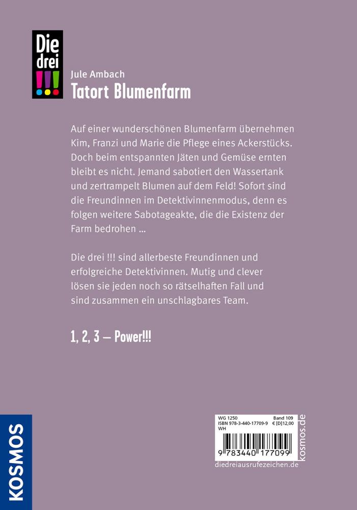 Kosmos Buch Die drei !!! Band 109 Tatort Blumenfarm 17709