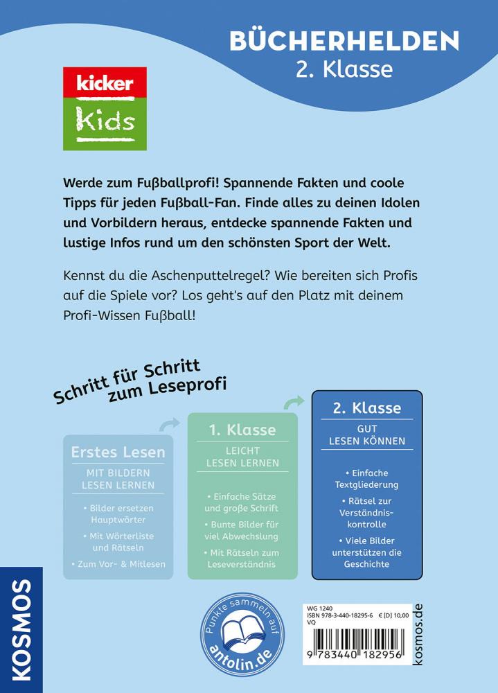 Kosmos Buch Lesen lernen Bücherhelden 2.Kl. KickerKids Profiwissen Fußball 18295