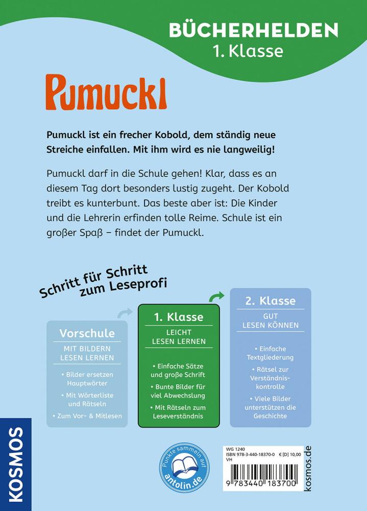 Kosmos Buch Lesen lernen Bücherhelden 1.Kl. Pumuckl geht in die Schule 18370