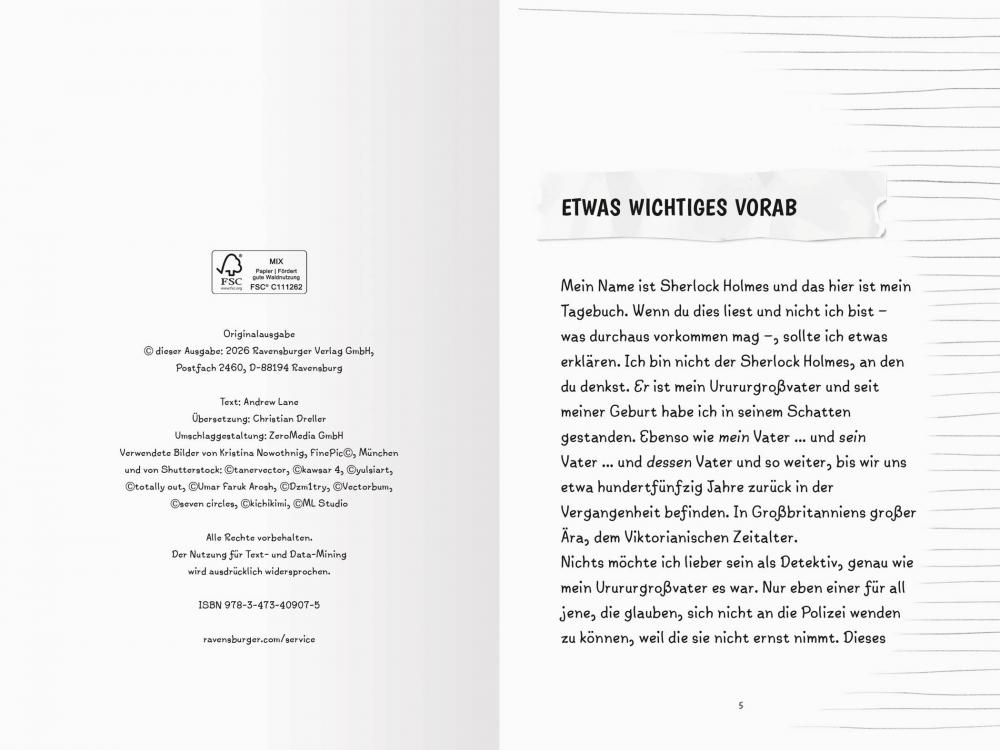 Ravensburger Buch Sherlock & You Band 4 Das Rätsel um das geheimnisvolle Buch 40907