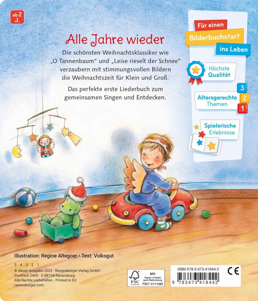 Ravensburger Buch Pappbilderbuch Meine liebsten Weihnachtslieder 41844
