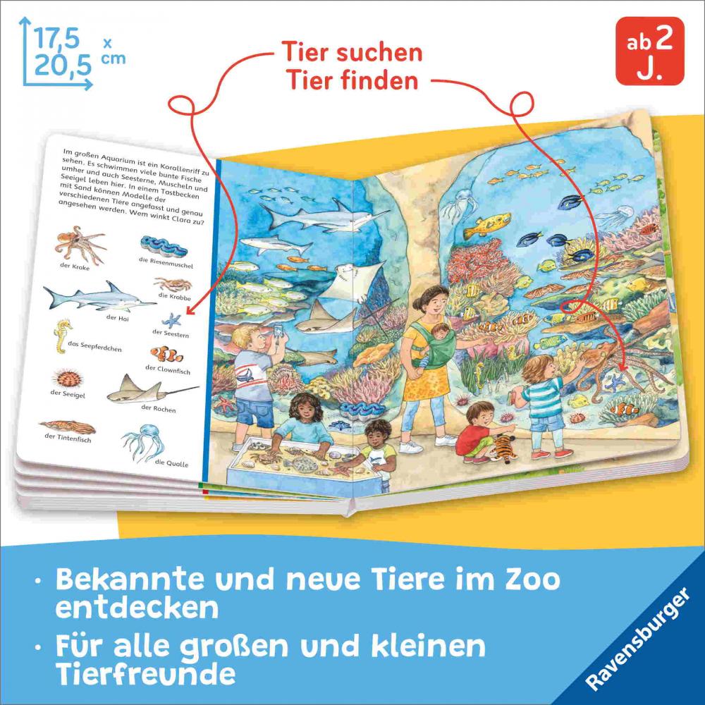 Ravensburger Buch Pappbilderbuch Spracherwerb Sachen suchen Besuch im Zoo 42058