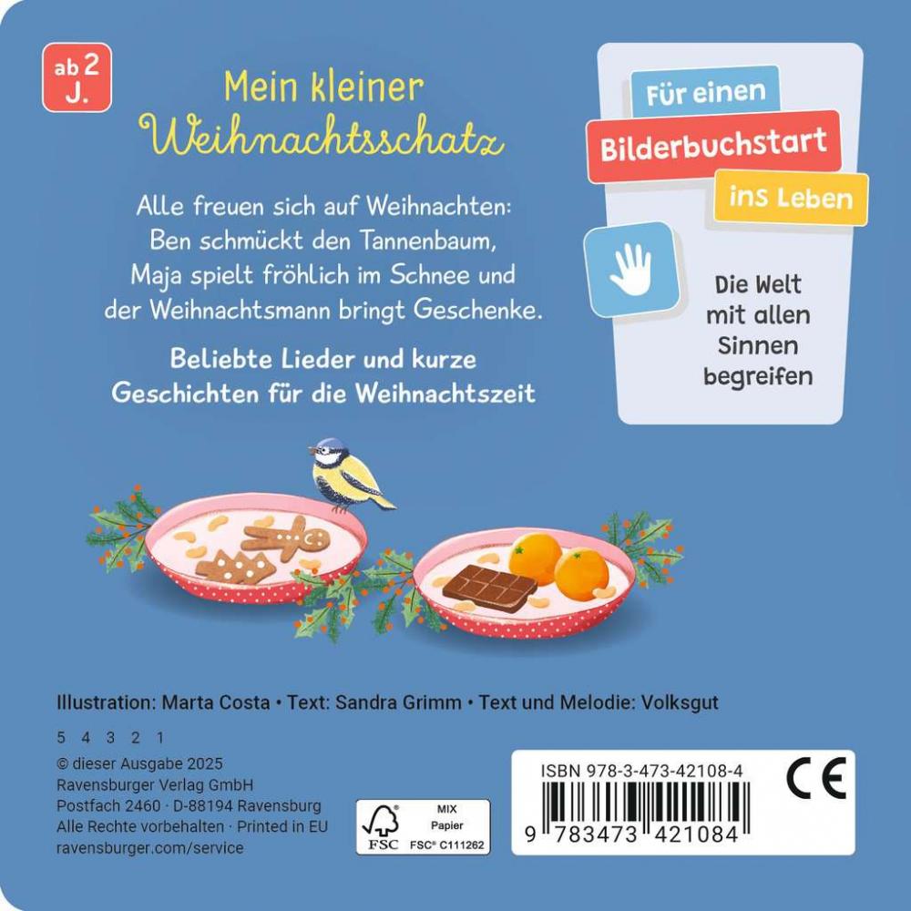 Ravensburger Buch Pappbilderbuch Mitmachen Juhu, bald ist Weihnachten! 42108