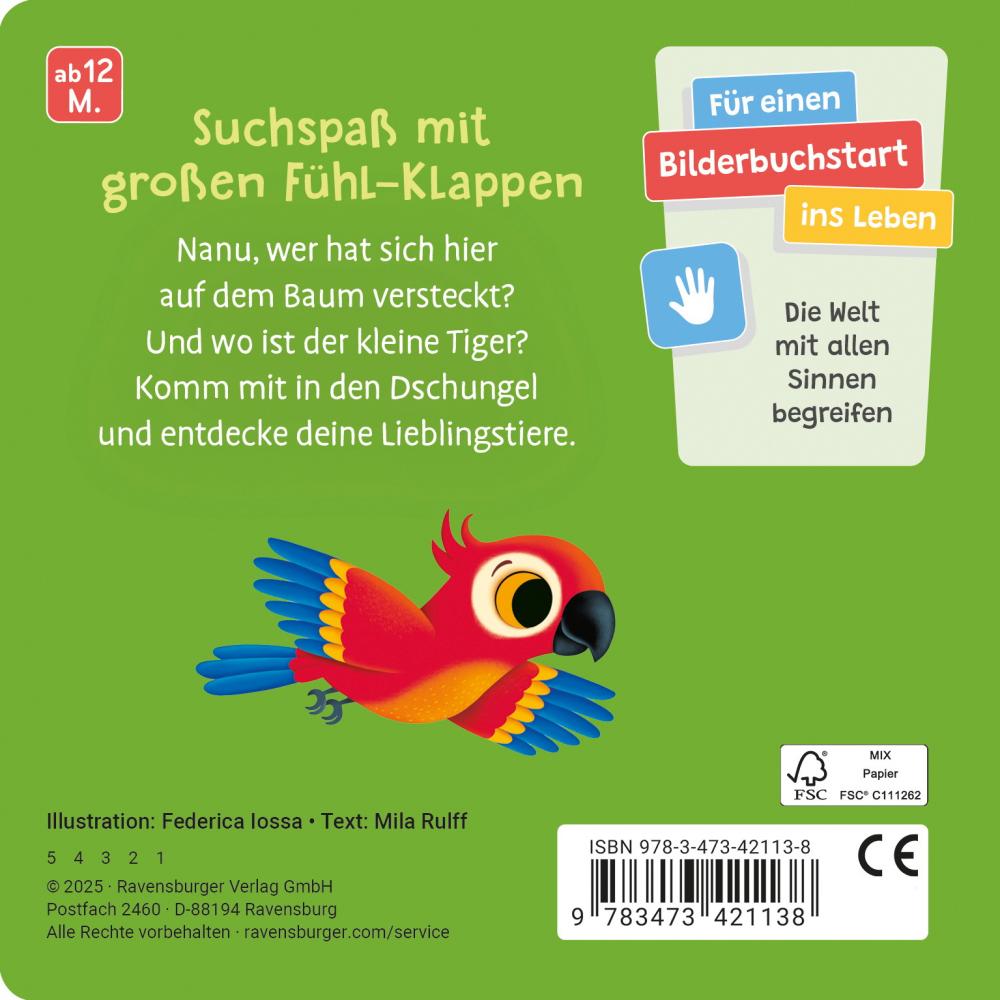 Ravensburger Buch Pappbilderbuch Mitmachen Wo bist du, kleiner Tiger? 42113