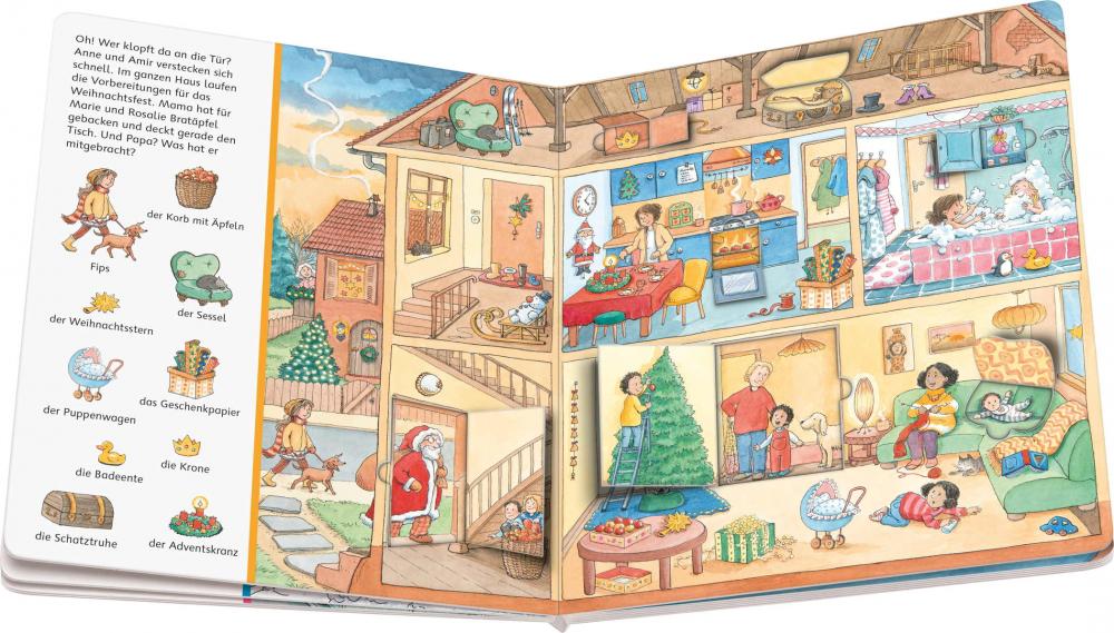 Ravensburger Buch Pappbilderbuch Sachen suchen Wimmelbuch Weihnachtszeit 42122