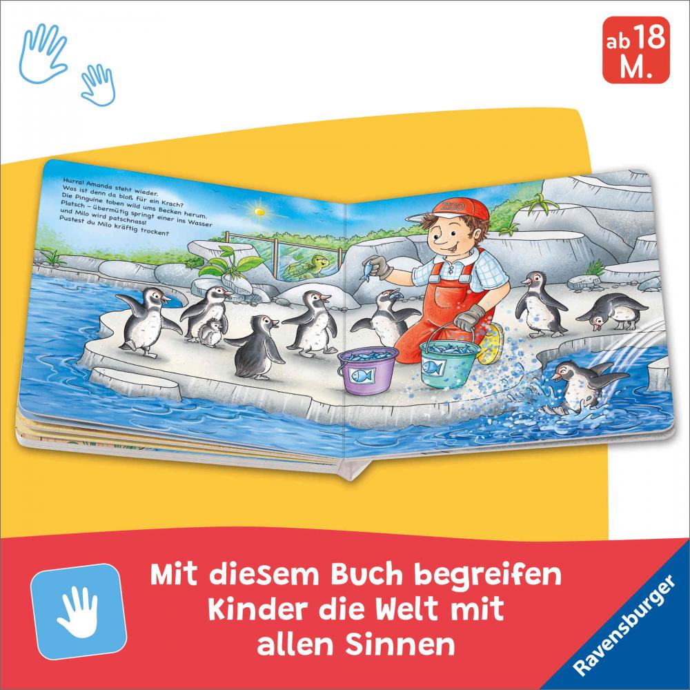 Ravensburger Buch Pappbilderbuch Mitmachen Füttere die Affen! Mein Zoo Mitmachbuch 42157