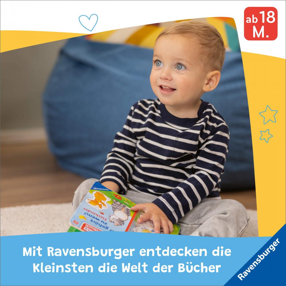 Ravensburger Buch Pappbilderbuch Mitmachen Füttere die Affen! Mein Zoo Mitmachbuch 42157