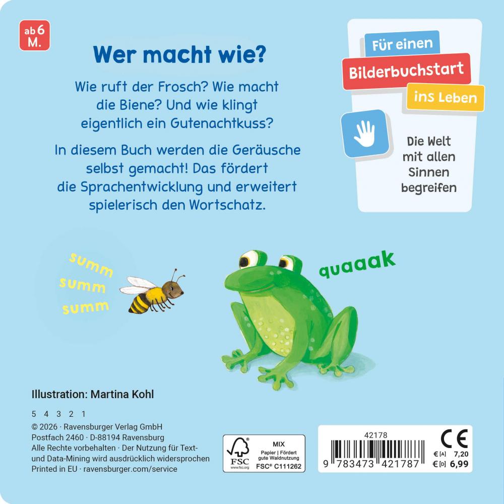 Ravensburger Buch Pappbilderbuch Mitmachen Wie klingt deine Welt? 42178