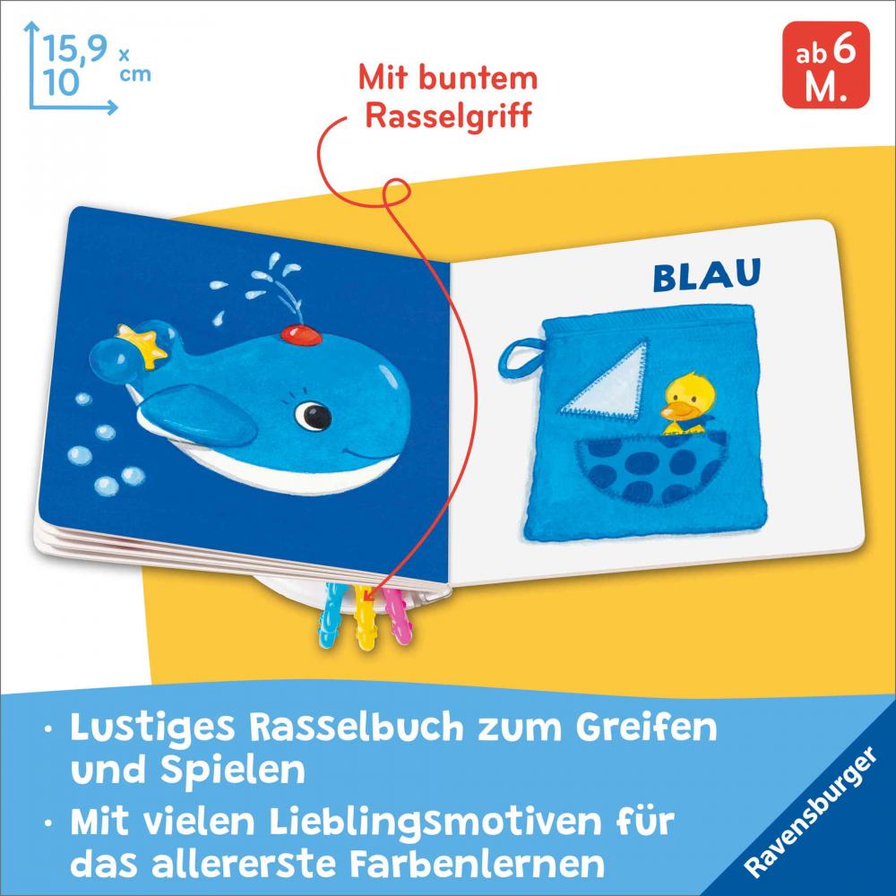 Ravensburger Buch Pappbilderbuch Mitmachen Mein buntes Rasselbuch 42193