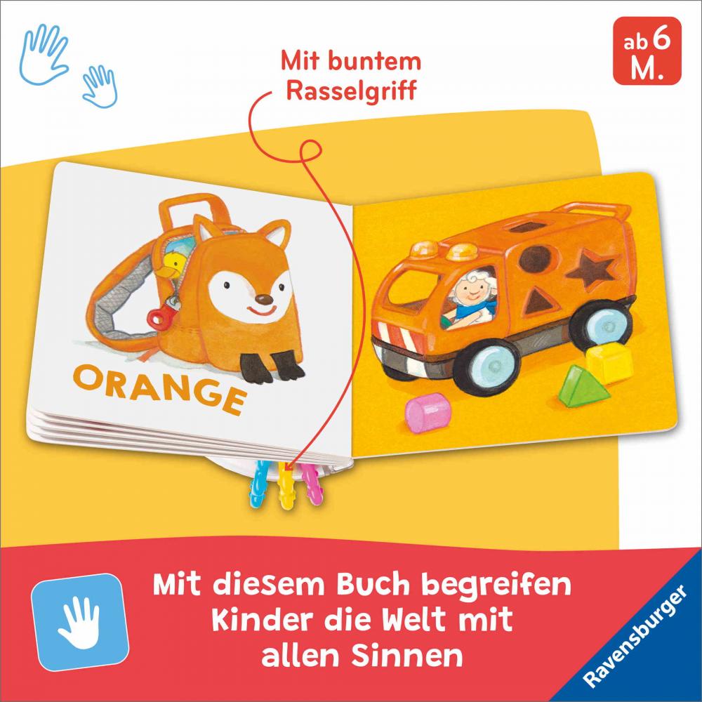Ravensburger Buch Pappbilderbuch Mitmachen Mein buntes Rasselbuch 42193