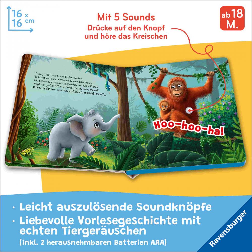 Ravensburger Buch Pappbilderbuch Mitmachen Hör mal hin Törööö! Bist du meine Mama? 42207