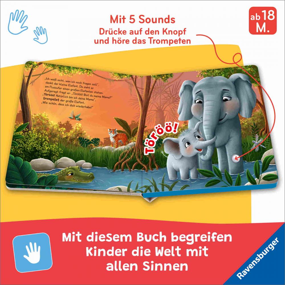 Ravensburger Buch Pappbilderbuch Mitmachen Hör mal hin Törööö! Bist du meine Mama? 42207