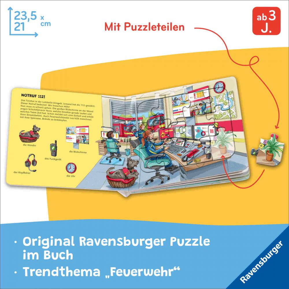 Ravensburger Buch Pappbilderbuch Mitmachen Ravensburger Puzzle Buch Feuerwehr 42208