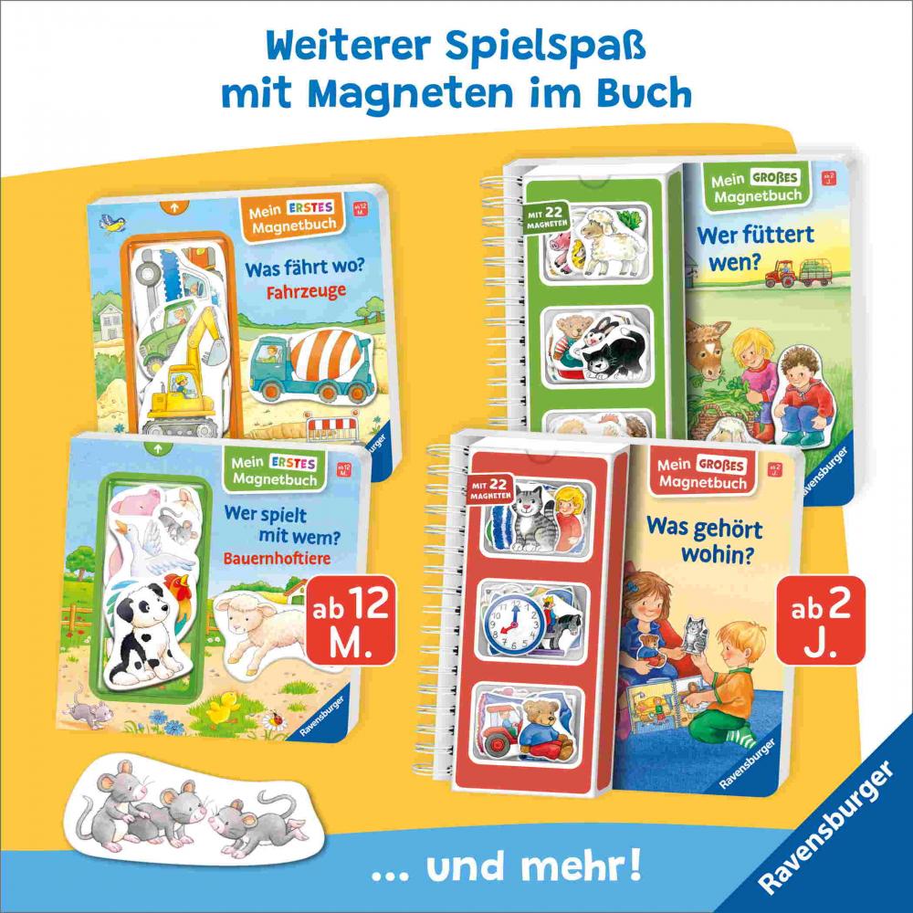 Ravensburger Buch Pappbilderbuch Mitmachen Mein erstes Magnetbuch Was machen wir in der Kita? 42210