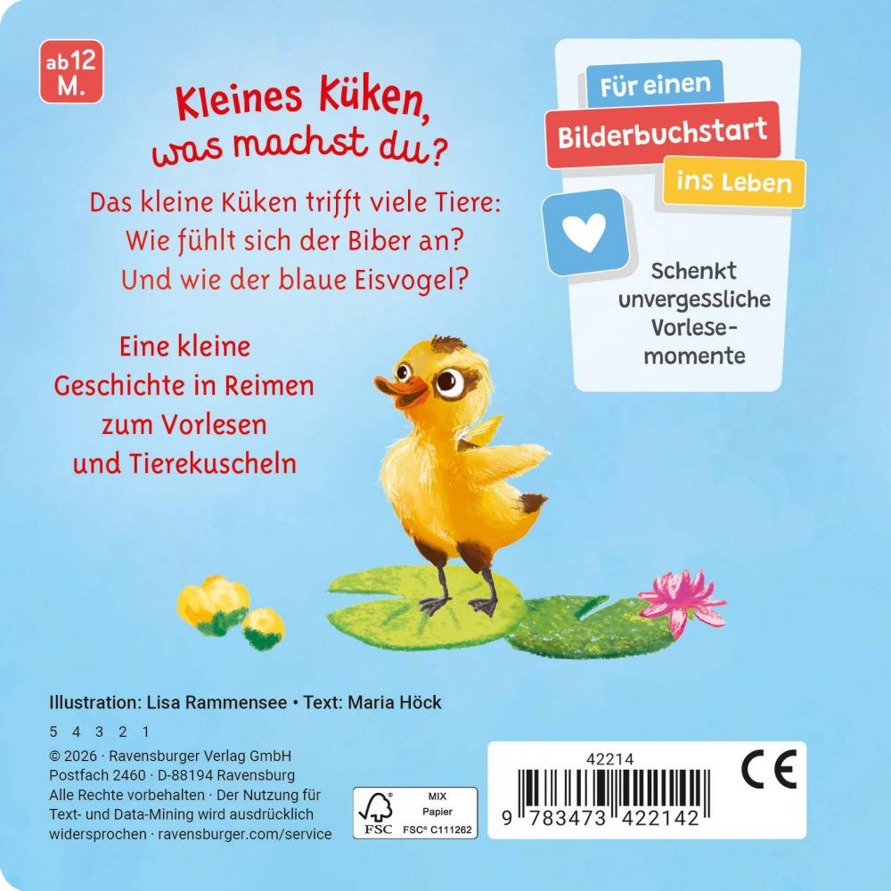 Ravensburger Buch Pappbilderbuch Vorlesen Mein liebstes Vorlese Fühlbuch Das kleine Küken 42214