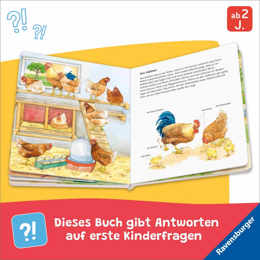 Ravensburger Buch Pappbilderbuch Wissen und Lernen Entdecke die Bauernhoftiere 42217