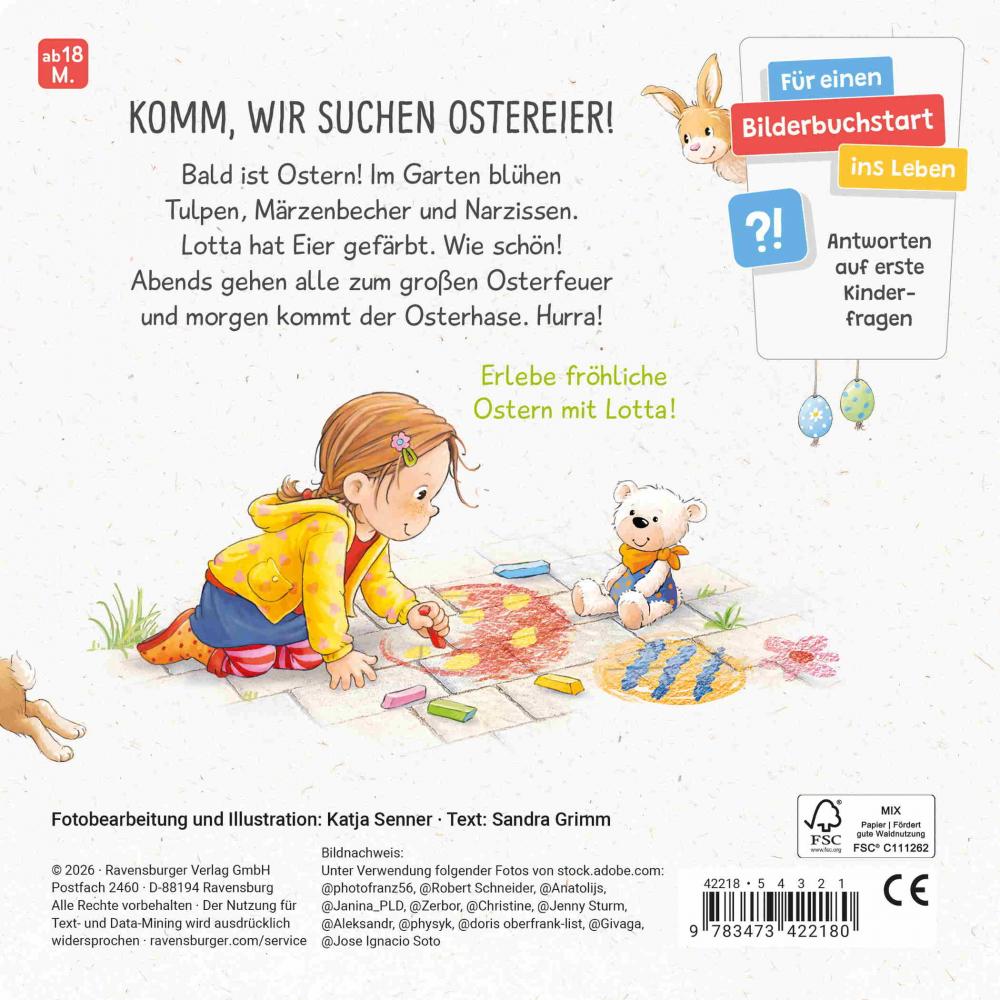 Ravensburger Buch Pappbilderbuch Wissen und Lernen Lotta feiert Ostern 42218