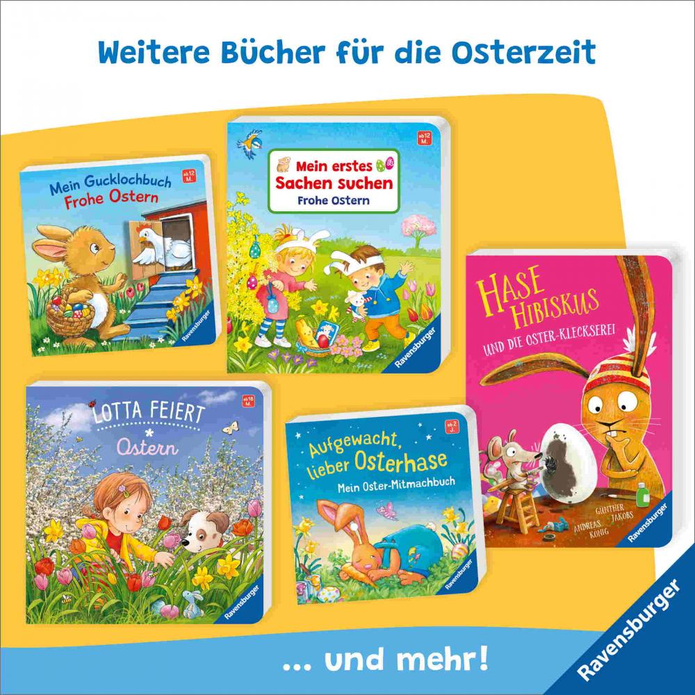 Ravensburger Buch Pappbilderbuch Mitmachen Aufgewacht, lieber Osterhase Mein Oster Mitmachbuch 42233