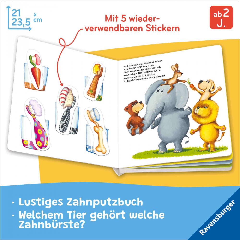 Ravensburger Buch Pappbilderbuch Zähne putzen! Schrubbdiwupp 42237