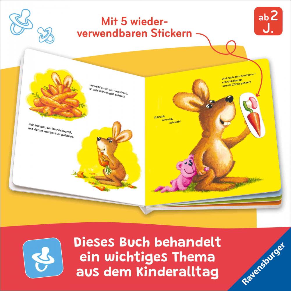Ravensburger Buch Pappbilderbuch Zähne putzen! Schrubbdiwupp 42237