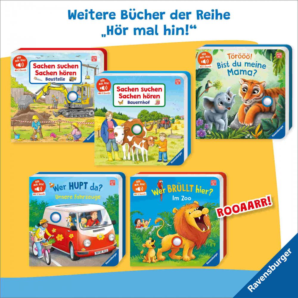 Ravensburger Buch Pappbilderbuch Mitmachen Hör mal hin Piep! Piep! Bist du mein Papa? 42238