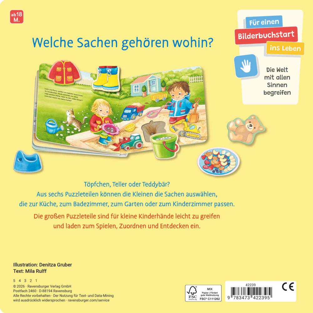 Ravensburger Buch Pappbilderbuch Mitmachen Mein liebstes Puzzle Spielbuch Zuhause 42239