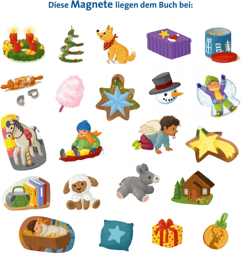 Ravensburger Buch Pappbilderbuch Mitmachen Mein großes Magnetbuch Wir feiern Weihnachten 42290