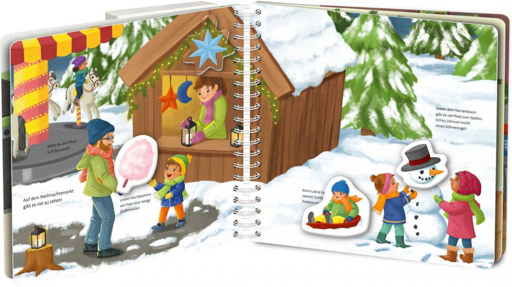 Ravensburger Buch Pappbilderbuch Mitmachen Mein großes Magnetbuch Wir feiern Weihnachten 42290