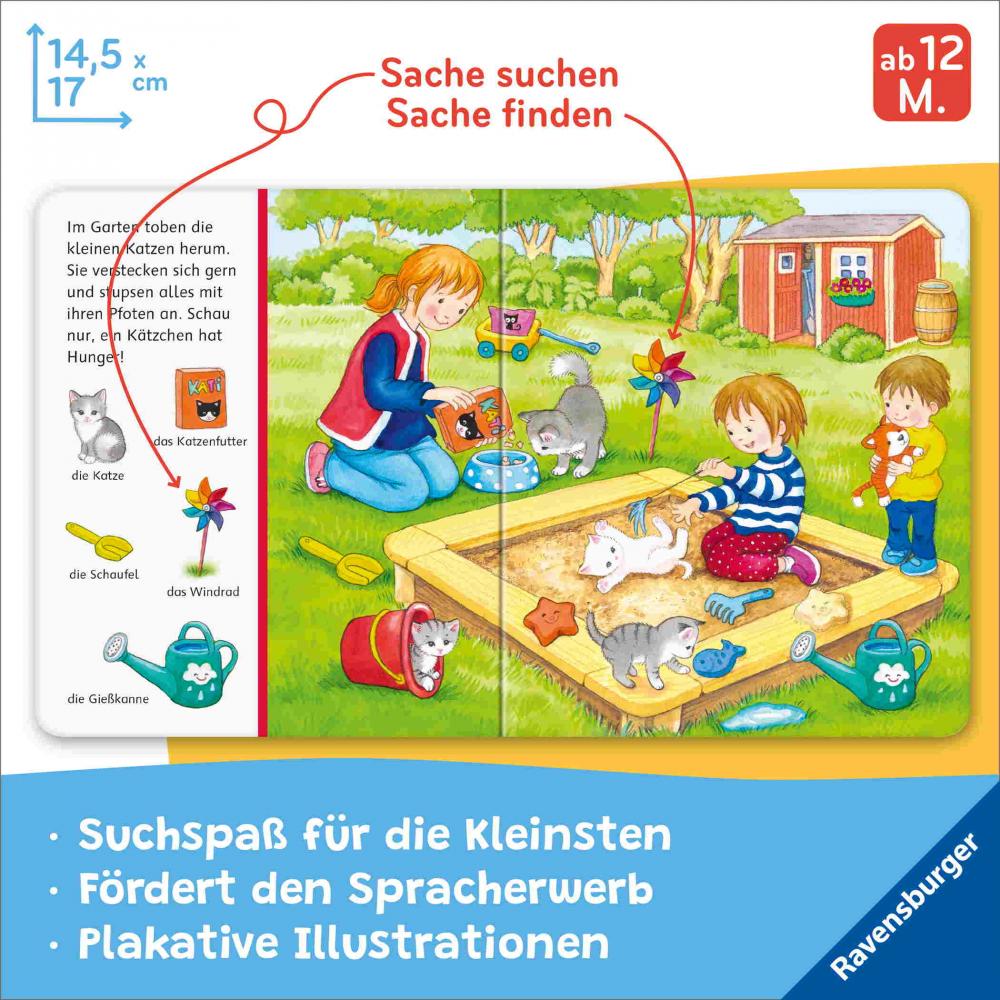 Ravensburger Buch Pappbilderbuch Spracherwerb Mein erstes Sachen suchen Lieblingstiere 42292