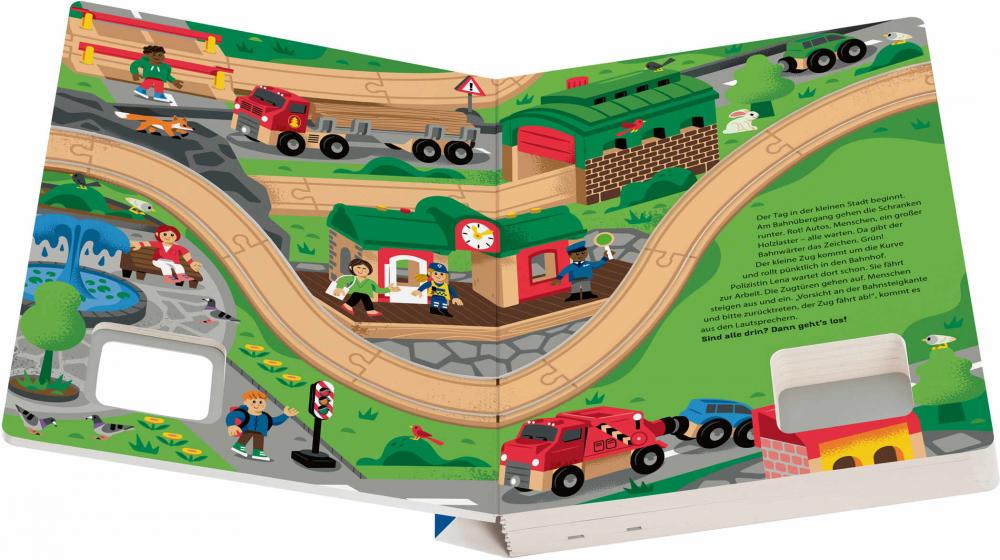 Ravensburger Buch BRIO World Mein Zug Spielbuch mit BRIO Zug und Gleisspuren auf jeder Seite 42300