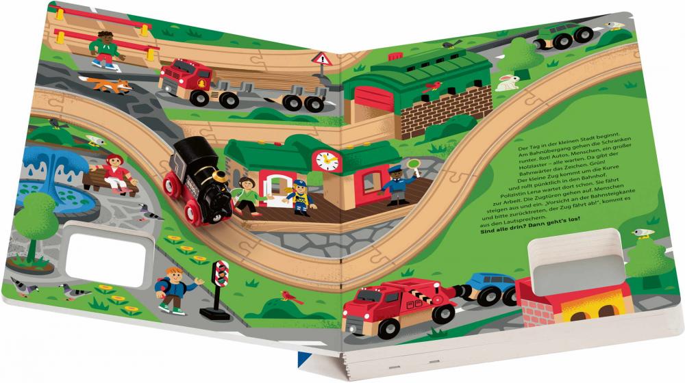 Ravensburger Buch BRIO World Mein Zug Spielbuch mit BRIO Zug und Gleisspuren auf jeder Seite 42300