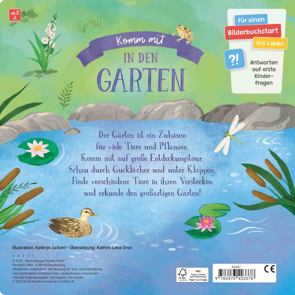 Ravensburger Buch Pappbilderbuch Wissen und Lernen Auf Entdeckungstour Im Garten 42337