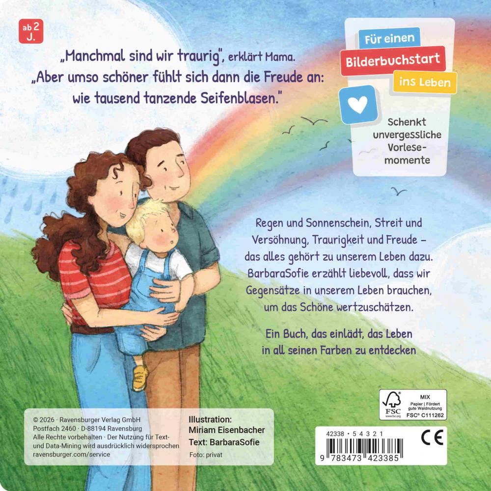 Ravensburger Buch Pappbilderbuch Vorlesen Sonne und Regen So ist unser Leben 42338