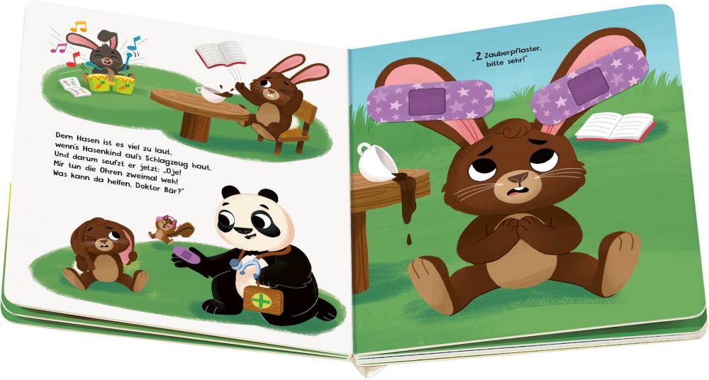 Ravensburger Buch Play+ Mein lustiges Spielbuch Pflaster her, sagt Doktor Bär ab 2 Jahre 45642