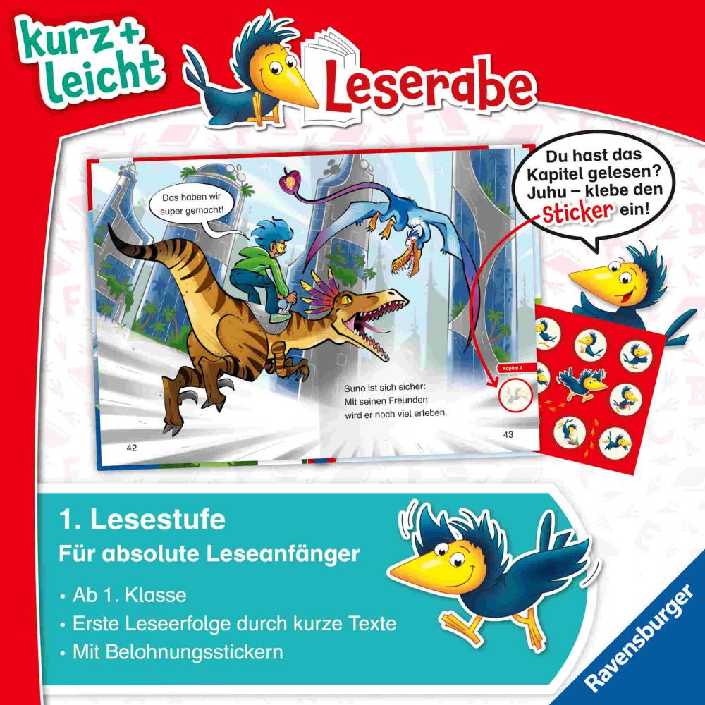 Ravensburger Buch Erstlesetitel Leserabe 1. Lesestufe Kurz und leicht Befreit die Dinos! 46431
