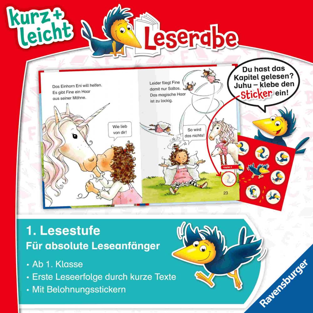 Ravensburger Buch Leserabe 1. Lesestufe Kurz und leicht Magische Flügel für Fee Fine 46432