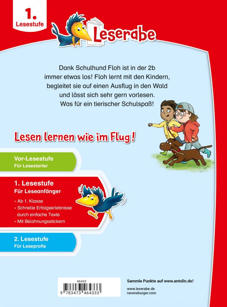 Ravensburger Buch Erstlesetitel Leserabe 1. Lesestufe Schulgeschichten mit Hund Floh 46433