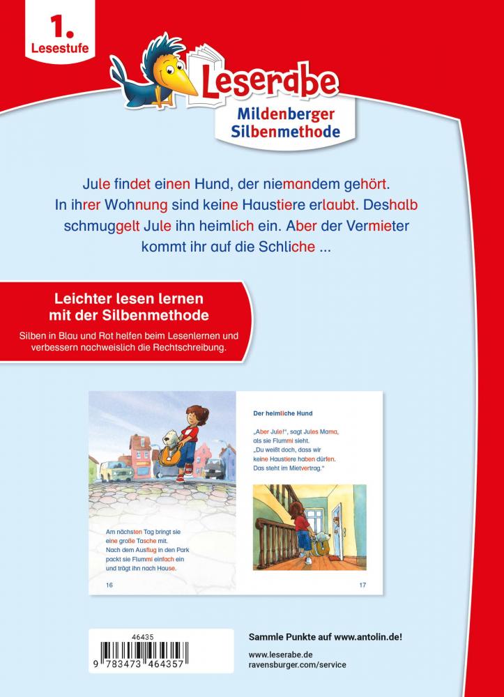 Ravensburger Buch Erstlesetitel Leserabe mit Mildenberger Silbenmethode Ein Hund für Jule 46435