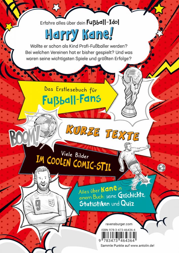 Ravensburger Buch Erstlesetitel Fußball Stars Alles über Kane Vom Fußball Talent zum Megastar 46436