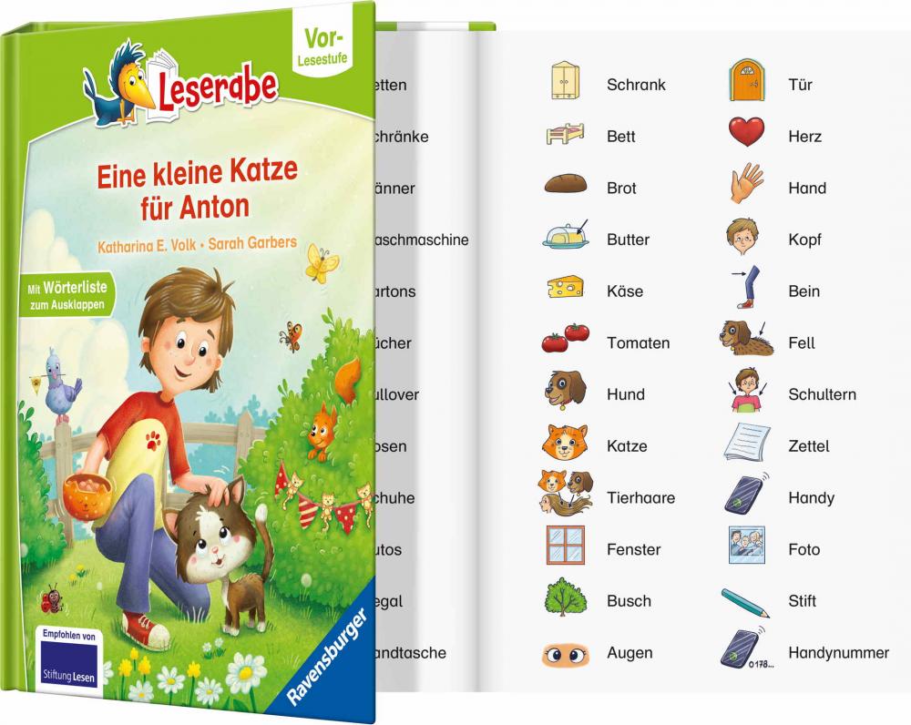 Ravensburger Buch Erstlesetitel Leserabe Vor Lesestufe Eine kleine Katze für Anton 46444