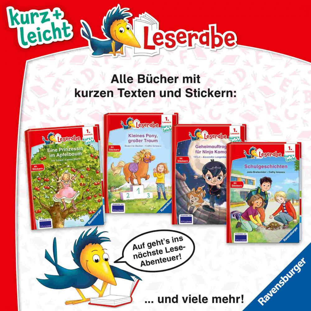 Ravensburger Buch Leserabe 1. Lesestufe Kurz und leicht Diebe im Park Eine Polizei Geschichte 46445