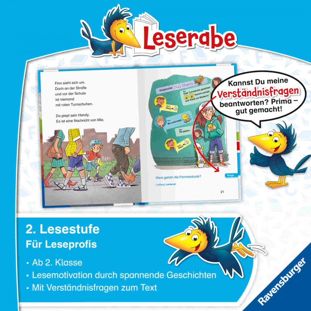 Ravensburger Buch Erstlesetitel Leserabe 2. Lesestufe Ein Fall für die Skater Bande 46448