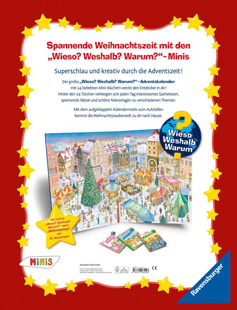 Ravensburger Buch Adventskalender Wieso? Weshalb? Warum? Minis 46454