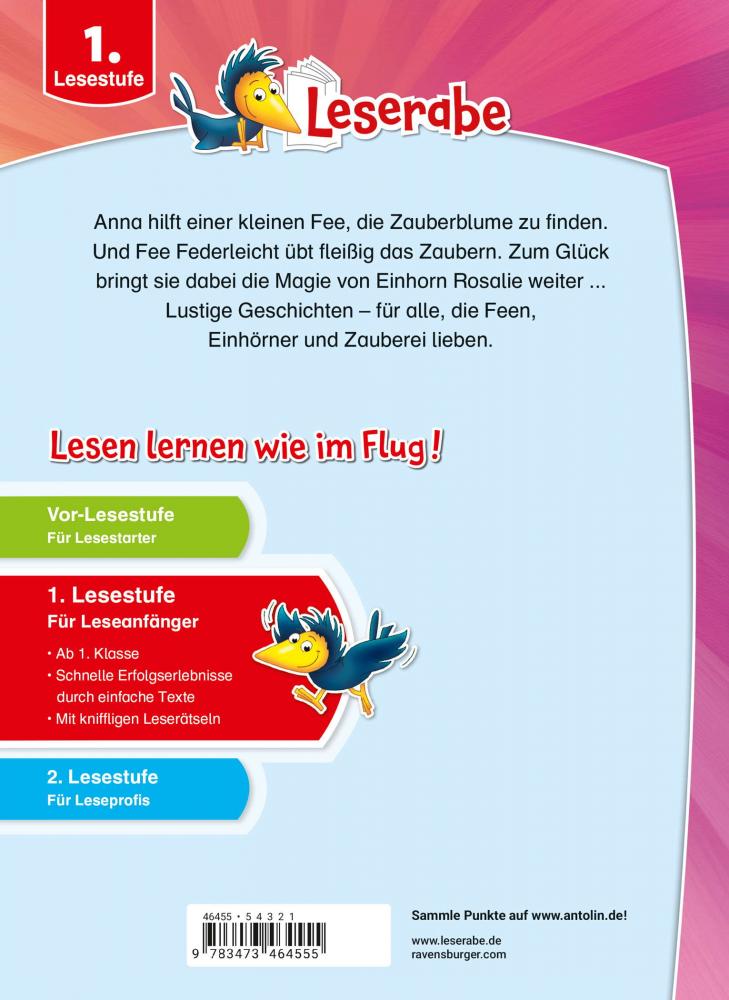 Ravensburger Buch Erstlesetitel Leserabe Sonderausgaben Feenabenteuer zum Lesenlernen 46455