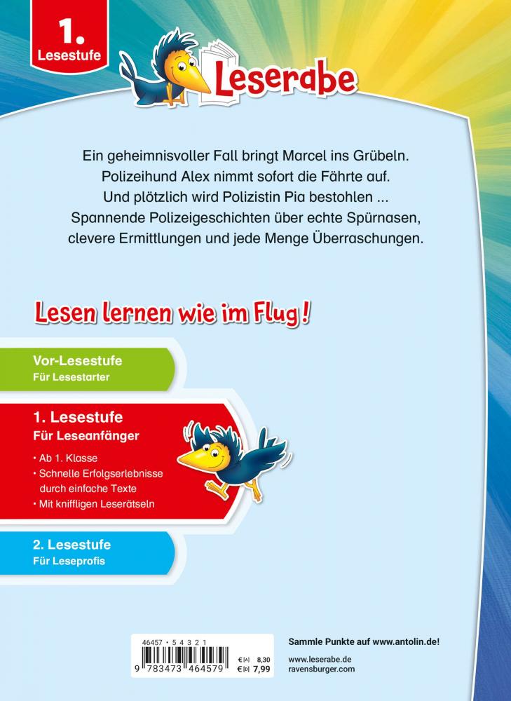 Ravensburger Buch Erstlesetitel Leserabe Sonderausgaben Polizeiabenteuer zum Lesenlernen 46457