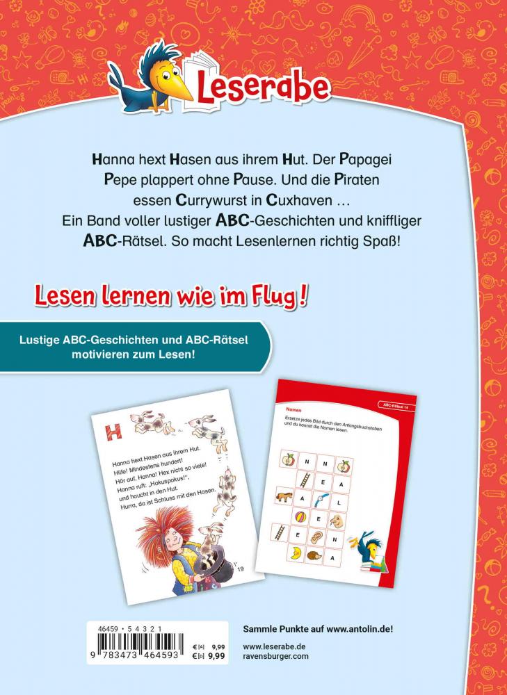Ravensburger Buch Erstlesetitel Leserabe Sonderausgaben ABC Geschichten und Rätsel 46459